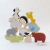 Animal Stacking Toys Kids Wooden Balance Stacking Montessori Toy Educational Development Learning Birthday Gift for 2-4 Year Old