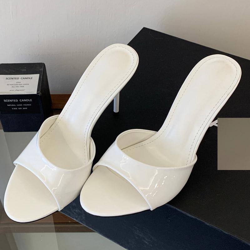 Pesstwei Summer Fashion Elegant Sexy Peep Toe Thin Heels Slipper Women Slides Stripper Party Sandal Mule Shoes Zapatos De Mujer