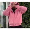 Unisex Oversized Zip-Up Hoodie Set With Embroidery Sportswear Teens Casual Streetwear 2025