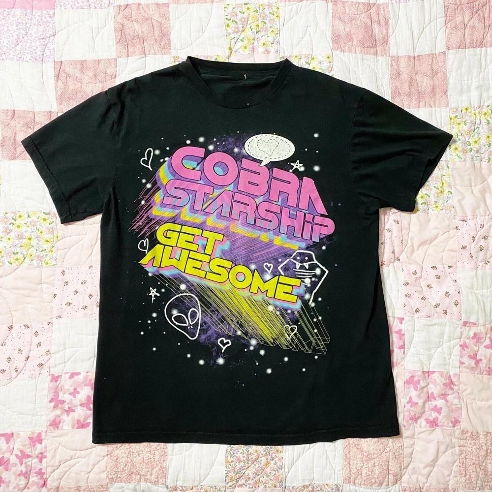 

Rare Hot Cobra Starship Band Get Awesome Shirt Black S-5XL AA694 Unisex T-Shirt S