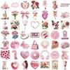 50 Cartoon Pink Aesthetic Graffiti Stickers Decorate Guitar Notebook Suitcase DIY Waterproof