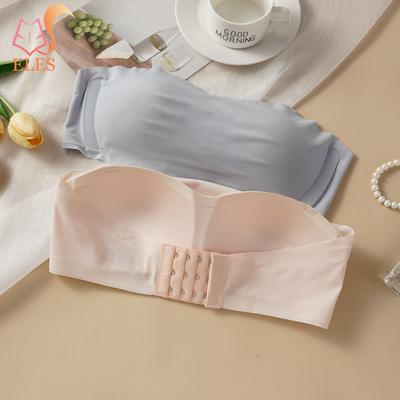 Berankovė liemenėlė moterims su priekiniu užsegimu, pakelianti, be vielų, neslystanti bandeau liemenėlė