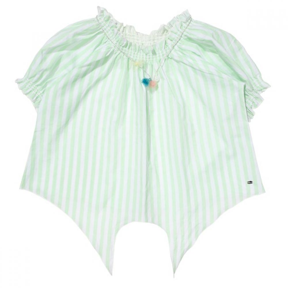 

[comance] Essid Striped Blouse C2061b351 Green/100