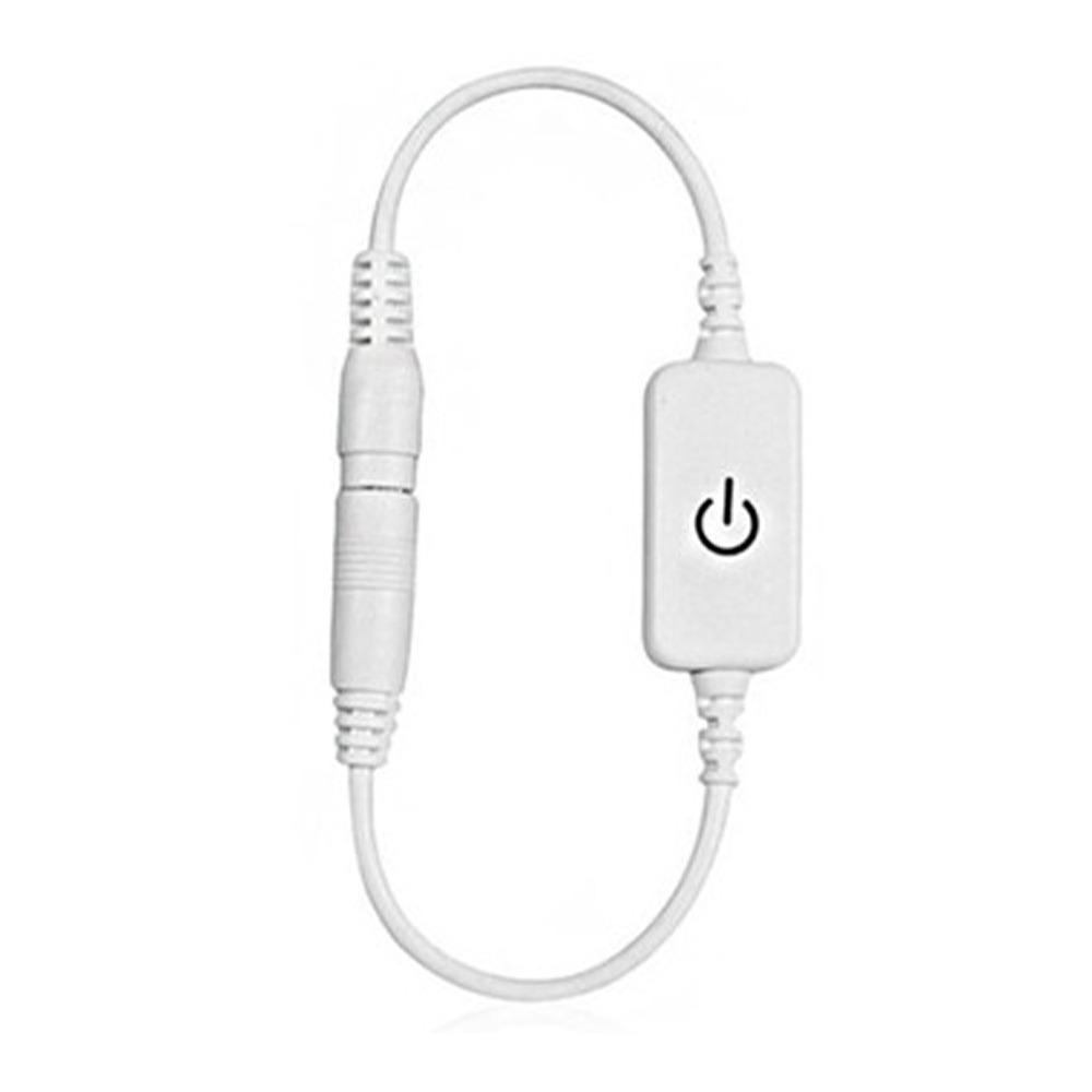 Compact Plastic Mini LED Dimmer 12‑24V 4A LED Strip Dimmer Brightness Controller Wall Lighting
