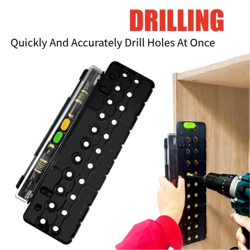 Hinge Installation Guide Tool Includes Auto Alignings Drill Bit and Closed Compartment Organization