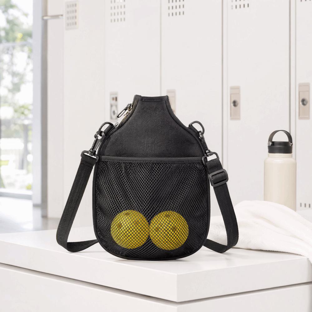 Detachable Clips Pickleball Paddle Cover Mesh Pocket Pickleball Paddle Bag Outdoor Sports