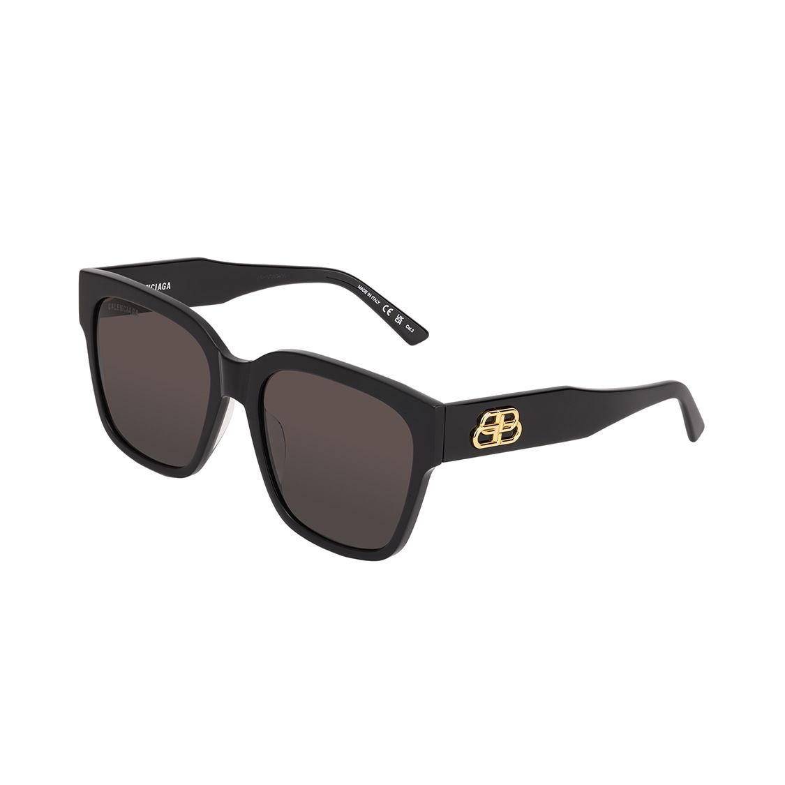 Balenciaga D-Frame Square Sunglasses Unisex sunglasses Black BB0056S-001 55