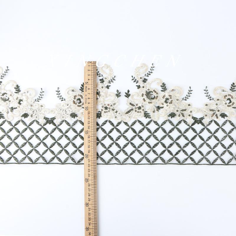 

Star Lace Accessories Color Line Lace Gold Beads Clothing Accessories Skirt Hem Cuffs Lace Decorative Cloth Customizable color/width 22CM