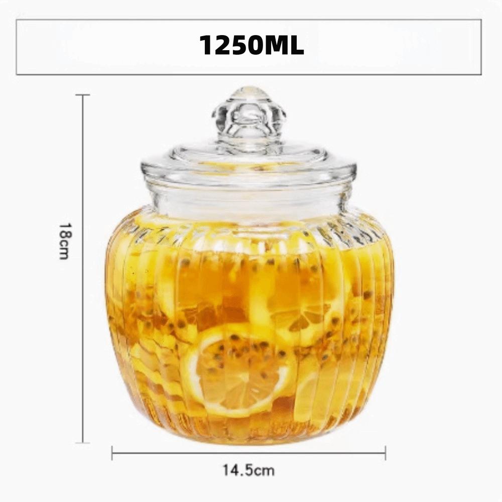 Large Capacity Pickle Jar Vacuum Sealed Glass Food Storage Container Thickened Glass Jar  Household