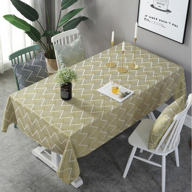 2pcs/lot New jacquard tablecloth geometric wave pattern tablecloth waterproof tablecloth rectangular cover towel