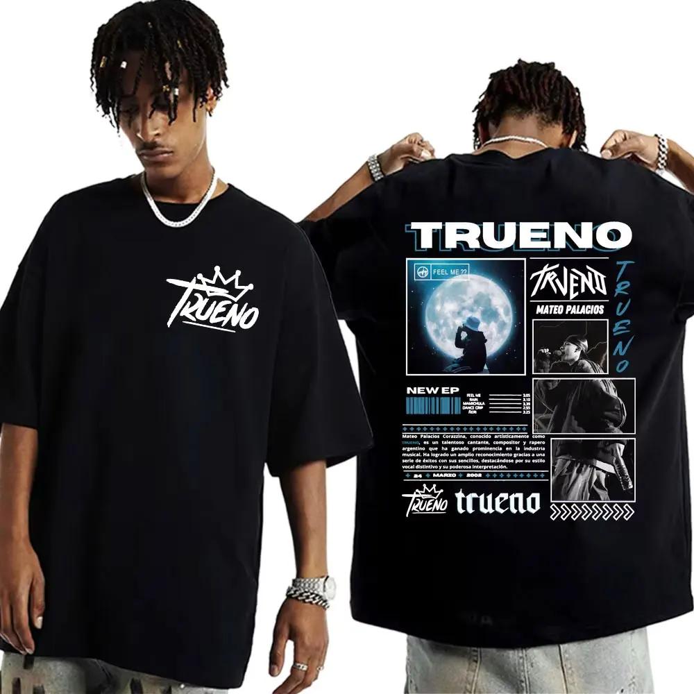 Rapper Trueno Album Tour Merch T-Shirt Herren Damen Kleidung Mode Kurzarm T-Shirt Streetwear Baumwolle Lockere T-Shirts Unisex