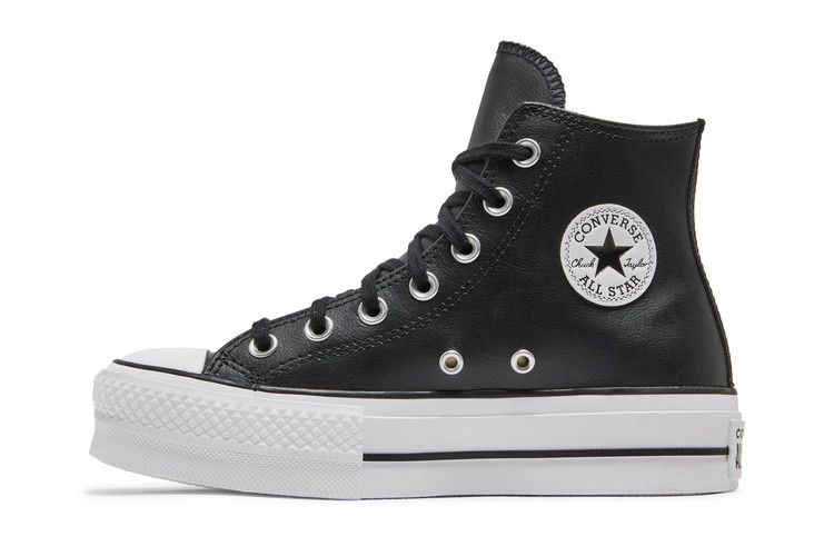 Converse Chuck Taylor All Star Lift Hi Black Leather (Women's)