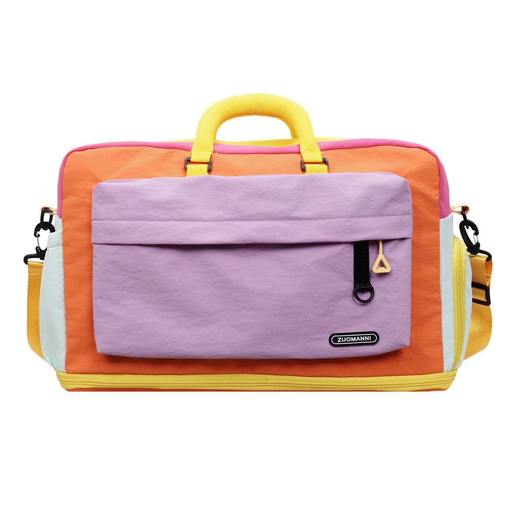 Fashionable Large-Capacity Lightweight Travel Bag for Women and Men - Handheld, Shoulder, Crossbody, Sports, Fitness, Patchwork Storage Luggage Bag