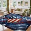 Atletico Madrid Design Crystal Velvet Rug Soft Decorative Mat for Bedroom Entrance