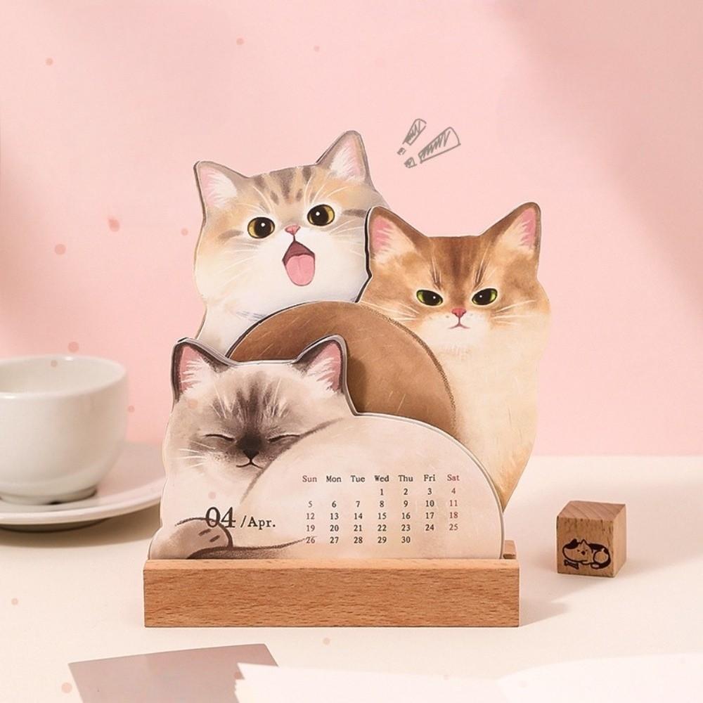 Schedule Kitty Calendar Time Planner Dog Cat Desktop Decoration Office School Supplies