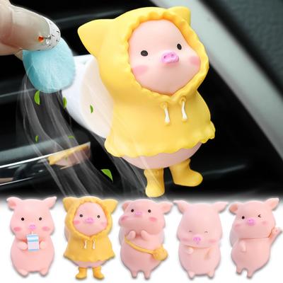 Car Air Freshener Auto Air Conditioning Outlet Pink Piggy DIY Decoration Aromatherapy Clip Car Interior Vent Perfume Accessories