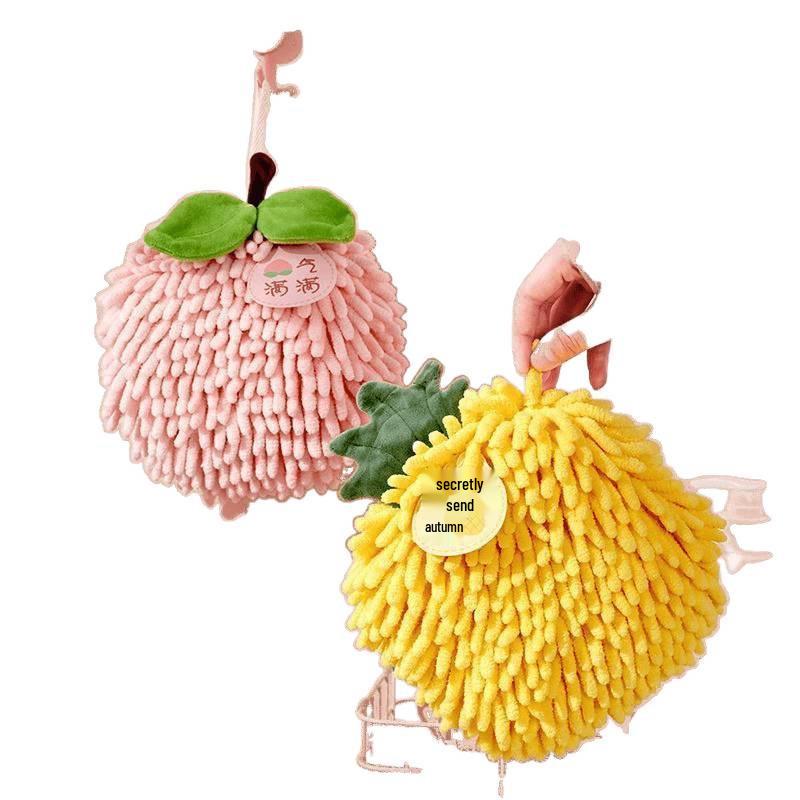 Chenille Hanging Hand Towel: Cute, Absorbent, Thickened for Kitchen & Bathroom
