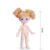 15CM Mini Movable 13Jointed Doll Girls Toy 3D Big Eyes BJD Princess Full Outfits Dresses Collection Childrens Doll Gift