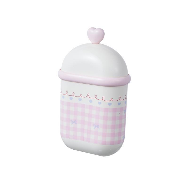 Portable Double Layer Soap Dish With Lid Draining Travel Size Cute Cotton Swab Box Student Friendly Bathroom Organizer