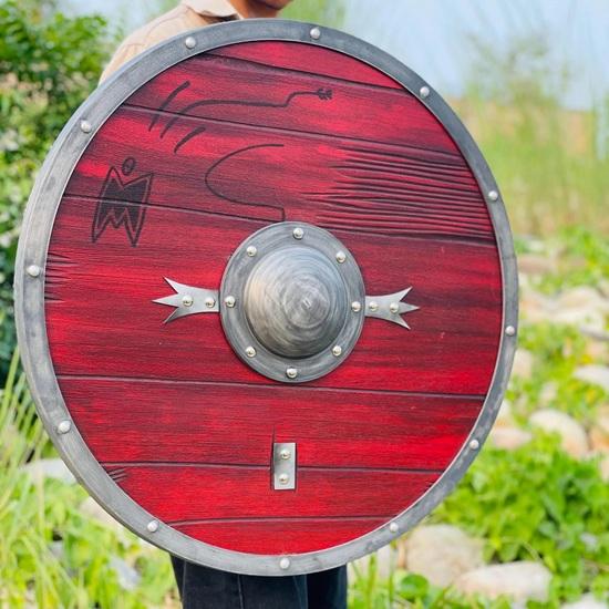 60.96 cm Viking Shield Ragnar Lothbrok Battleworn Authentic Shield Medieval Warrior Shield Wall Decor Best Gift