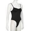Sweetown Sleeveless Skinny Shirring Skinny Sexy Spaghetti Strap Bodysuit For Women Black Solid Simple Basic Vacation Camisole