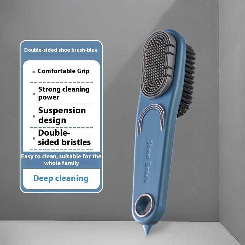 

Двусторонняя щетка для обуви Щетка для чистки с мягкой щетиной Силиконовая насадка щетки Щетка с длинной ручкой Одежда Обувь Инструменты для домашней уборки