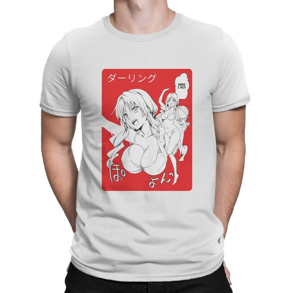 Darling In The Franxx Anime Creative TShirt for Men Zero Two Round Collar Basic T Shirt Personalize Gift Clothes Tops