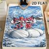 1Pc Diddl Print Flannel Blanket, High Quality Comfortable for All Seasons, Home Decor, Warmth and Comfort, Perfect for Christmas Gifts