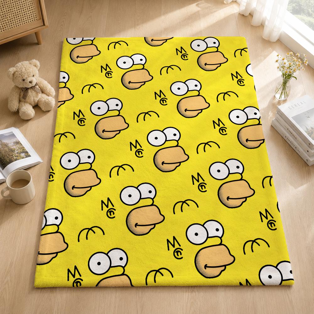 Cartoon T-The Simpsonss Throw Blankets Soft Warm Flannel Blanket Bedding For Bed Living Room Home Sofa