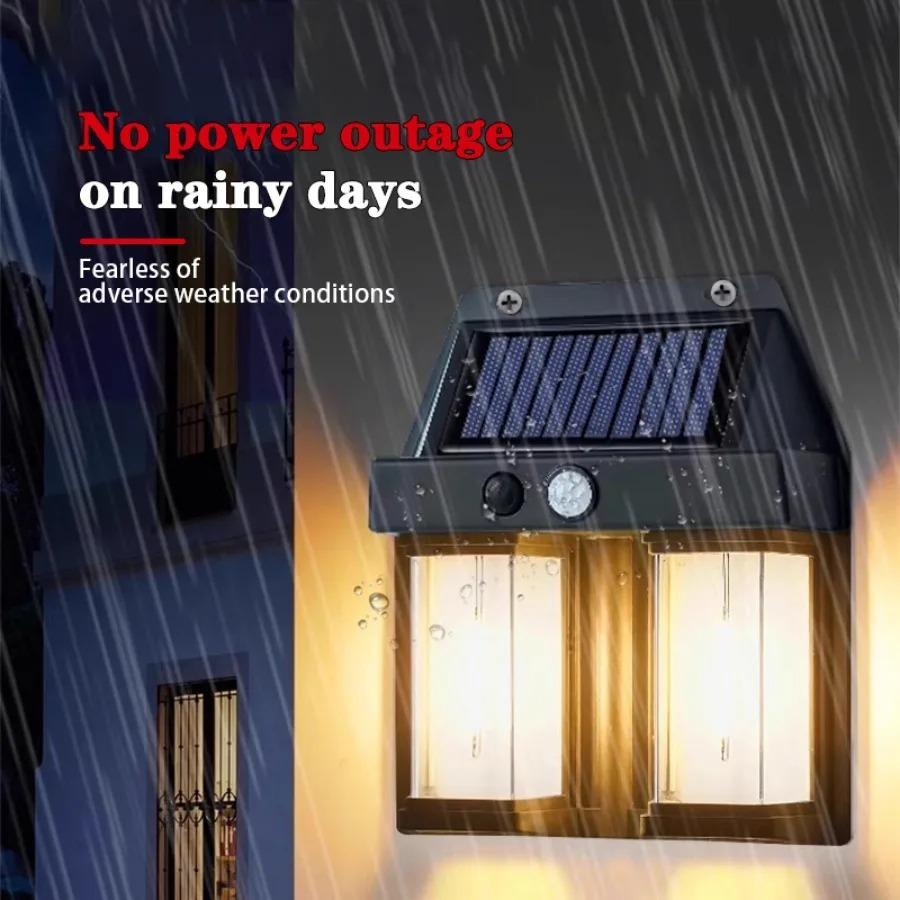 New Solar Tungsten Filament Lamp Outdoor Waterproof Intelligent Induction Wall Lamp Courtyard Garden Villa Lighting Night Light