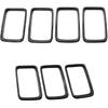 7PCS Front Grill Inserts Grille Cover Trim, Front Grill Rings Grille Inserts Cover Trim Kit, Compatible with Jeep Grand Cherokee 2014-2016, Chrome