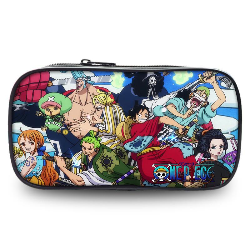 One Piece Luffy Anime Printed Single Layer Stationery Storage Pencil Bag For Students And Office Use