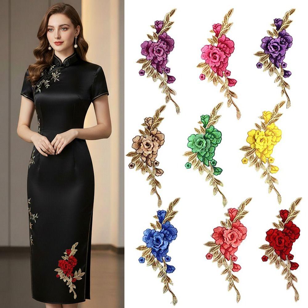 Floral Embroidery Embroidery Patch DIY Sew on Patch Fashion Elegant Sewing Accessories