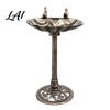 Bird Feeder Pedestal Bath Copper Resin Birdbaths Weather Resistant Floral Accents Stable Base Bath Vintage Bronze Finish Garden Decor for