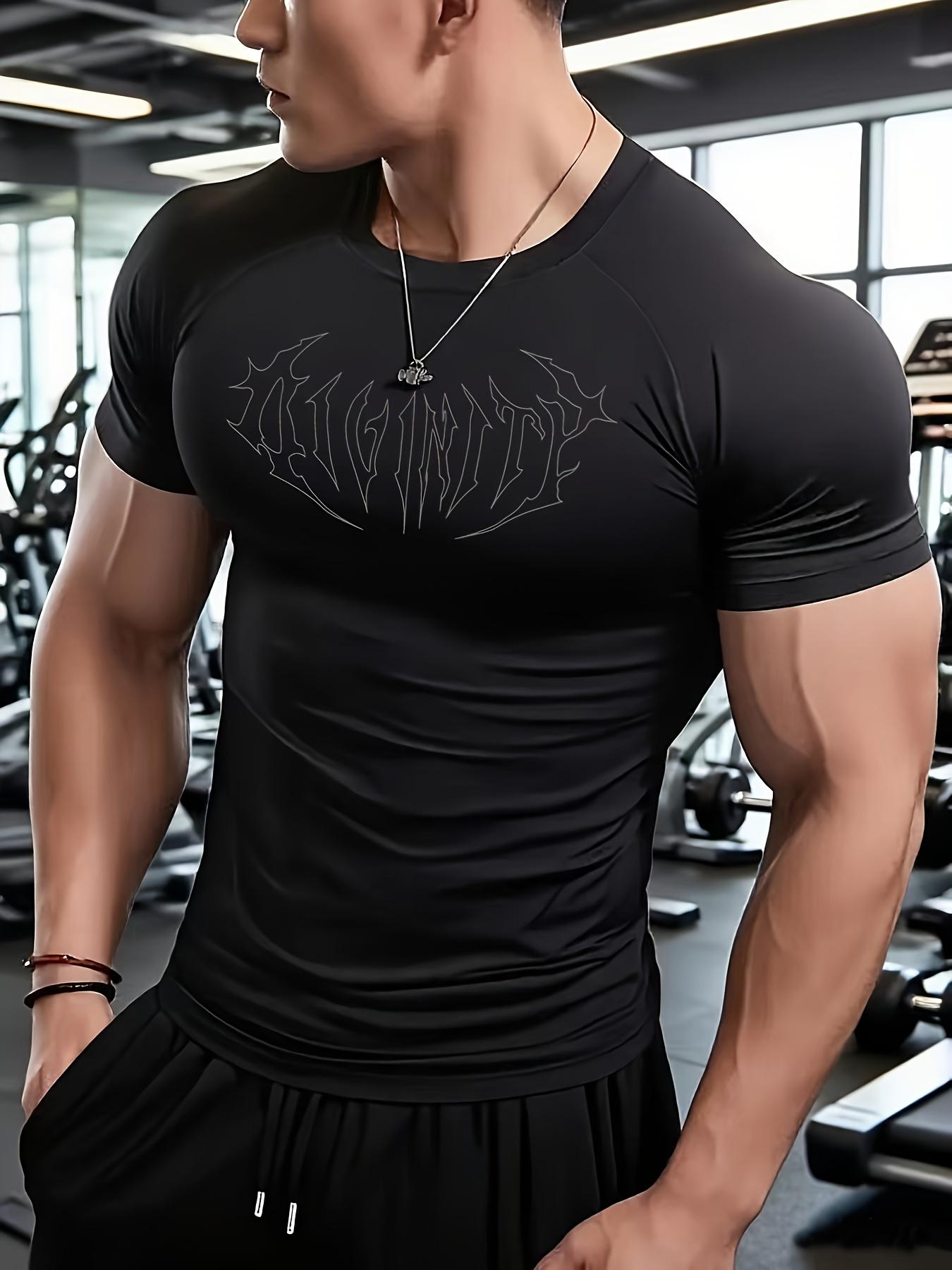 Men s Chest Black Death Metal Print Compression Shirt High Elasticity Moisture Wicking Sportswear  Men s Compression Shirt S чёрный