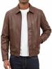Чоловіча шкіряна куртка Meikeduo великого розміру з ПУ-шкіри - Молодіжна ділова повсякденна куртка з коміром-стійкою на весну та осінь