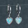 European and American Style Minimalist and High End Heart Shaped White Diamond Ear Buckle Earrings