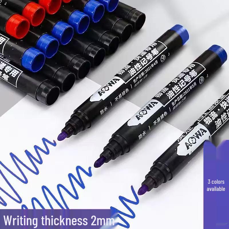 Black Broad Tip Quick-Drying Marker Pen for Express Logistics