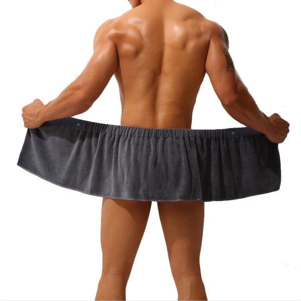 Men's Wearable Bath Towel Wrap - Absorbent Full Body Bathrobe for Home, Swimming, Plus Size