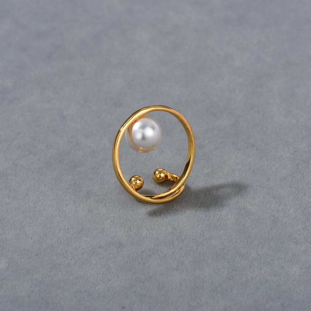 Pearl Ear Clips Without Ear Piercings Design Hollow Ring Adjustable Ear Bone Clips 21 Pearl Ear Clips