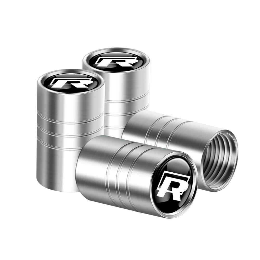 

For VOLKSWAGEN VW 4Pcs Metal Car Wheel Tire Air Valve Caps Stem Covers For Volkswagen R Golf 4 Motion Polo Beetle Rline GTI Pass