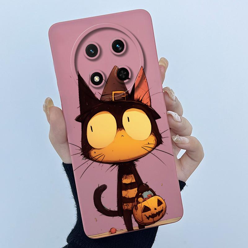 For Honor Magic 7 Lite Case Cute Cartoon Liquid Silicone Camera Lens Protector Phone Cases For Honor Magic7 Lite 5G Back Cover