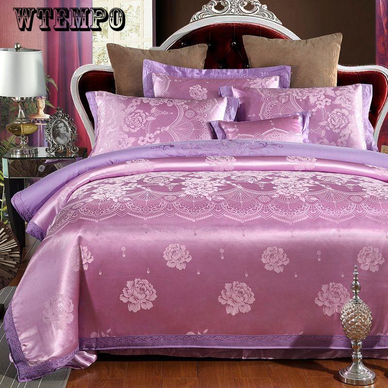 Buy Luxury Bedding Sets Jacquard Queen/King Size Duvet Cover Set