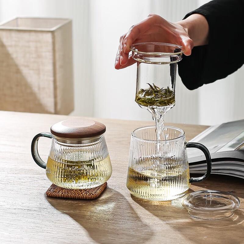 Zhuopu Japanese-Style Glass Tea Infuser Mug