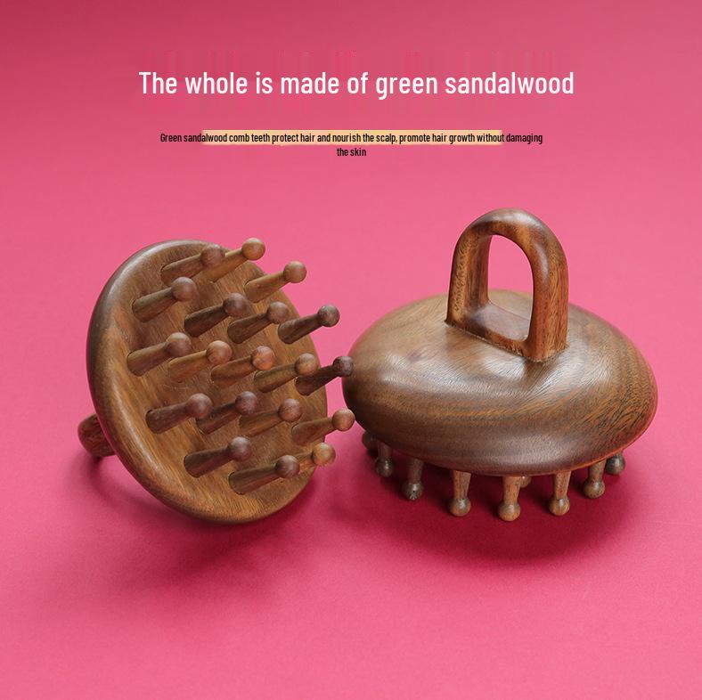 Horn 28-Pin Massage Comb for Meridian Therapy & Shampoo