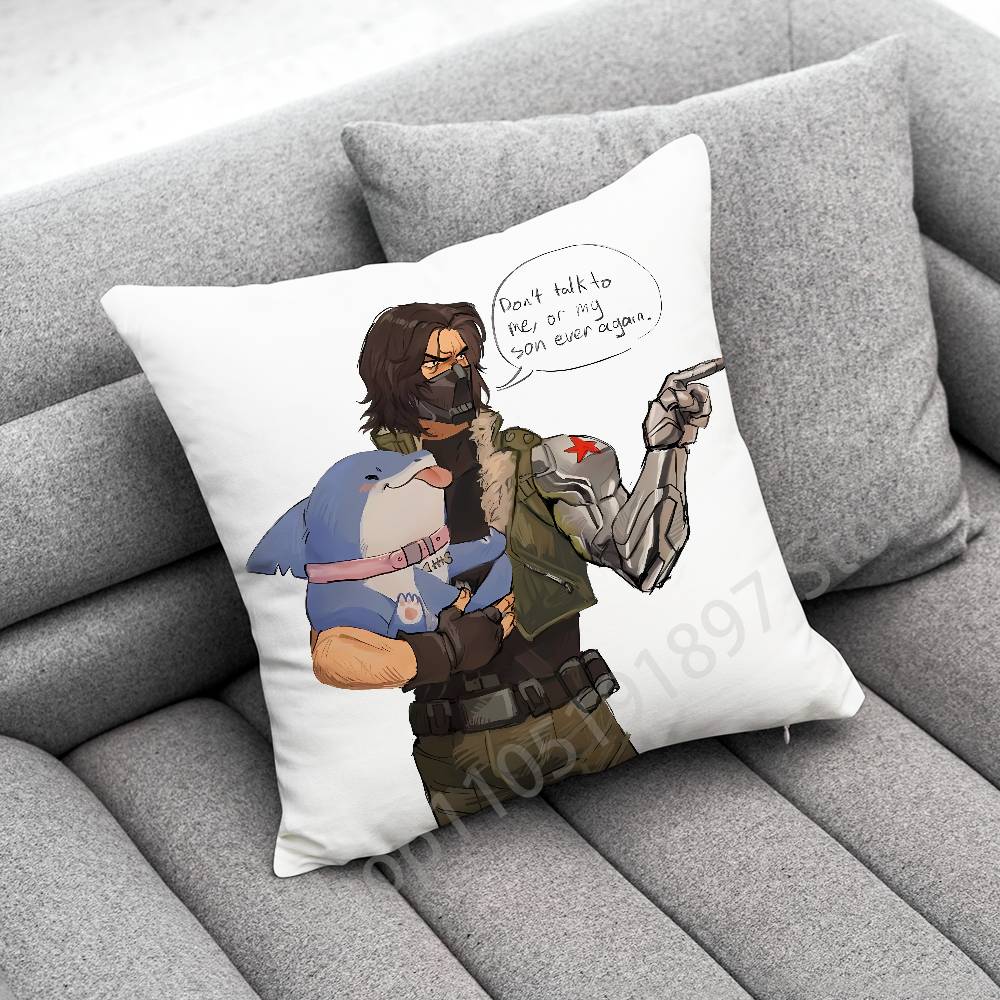 B-Bucky B-Barnes Soldier Throw Pillow Case For 55cm 40cm 45cm 50cm 30cm Square Office Pillowship Cover