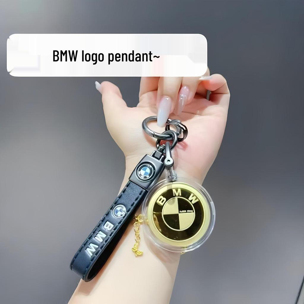 Gold 999 Pure Car Logo Pendant Keychain - New TikTok Trend Father's Day Gift