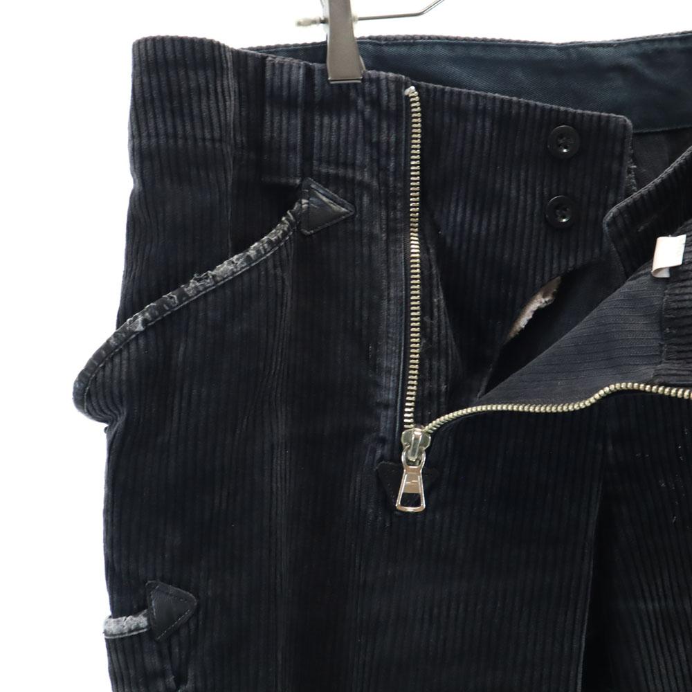 OLD 80s Vintage Black Corps Corduroy Pants Black Logger Pants Men's Used