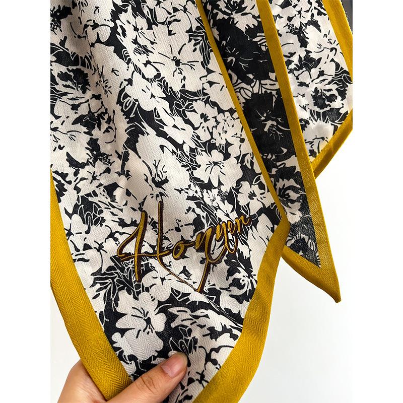 Korean New Long Strip Scarf Thin and High-end Feel Paired with Shirt Decorative Streamer Scarf Headband Ties Scarf