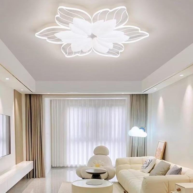 Living Room Lamp Modern Simple Atmosphere Master Bedroom Lamp Cream Wind Petal Room Ceiling Lamp